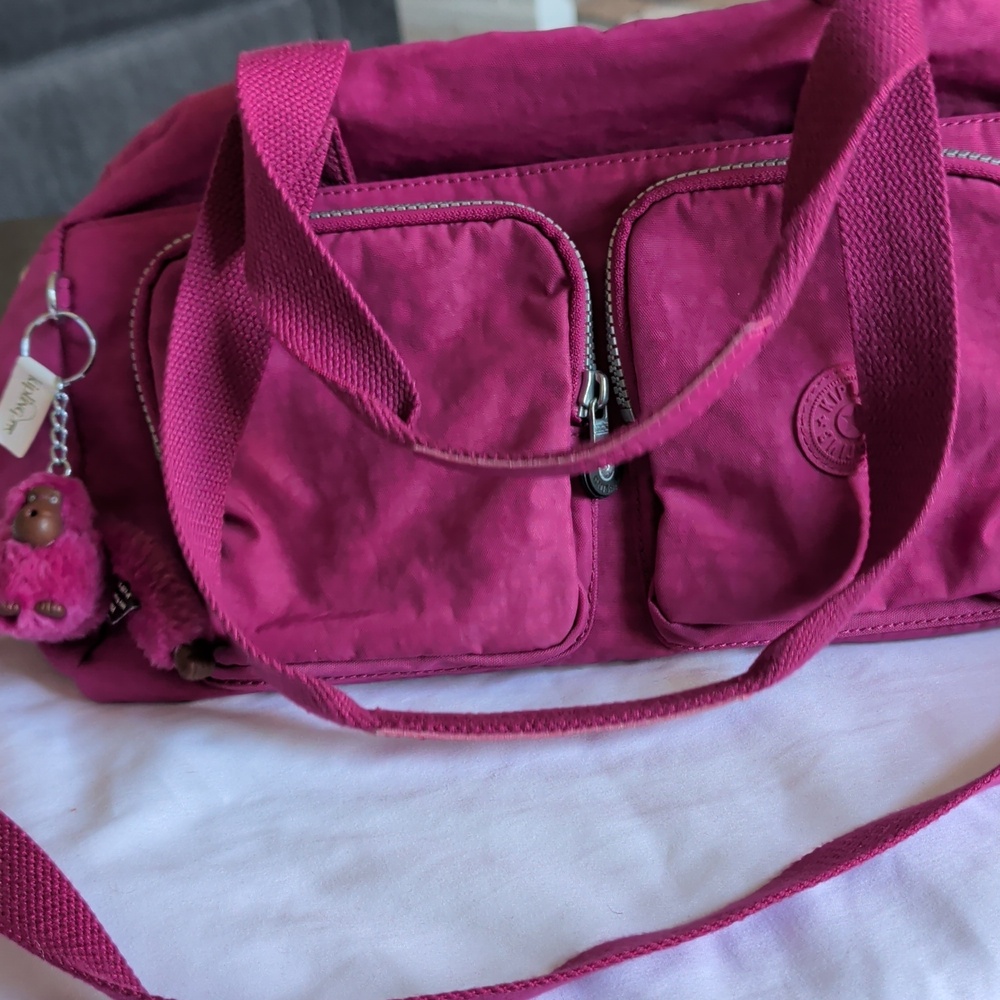 Kipling pink cyrene purse